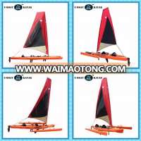 2017 New design high quality 18ft plastic sailboat with foot drive pedal system and rudder on sale